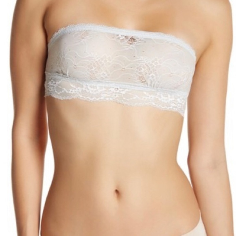 JOES JEANS SHEER LACE BANDEAU GREY NWT